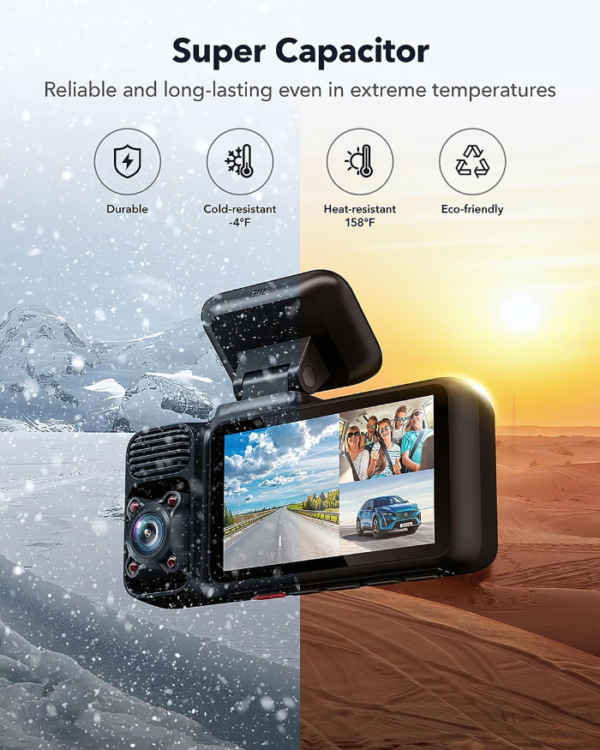 Redtiger F17 4K 3-Channel 5G Wifi Dash Cam - Image 3